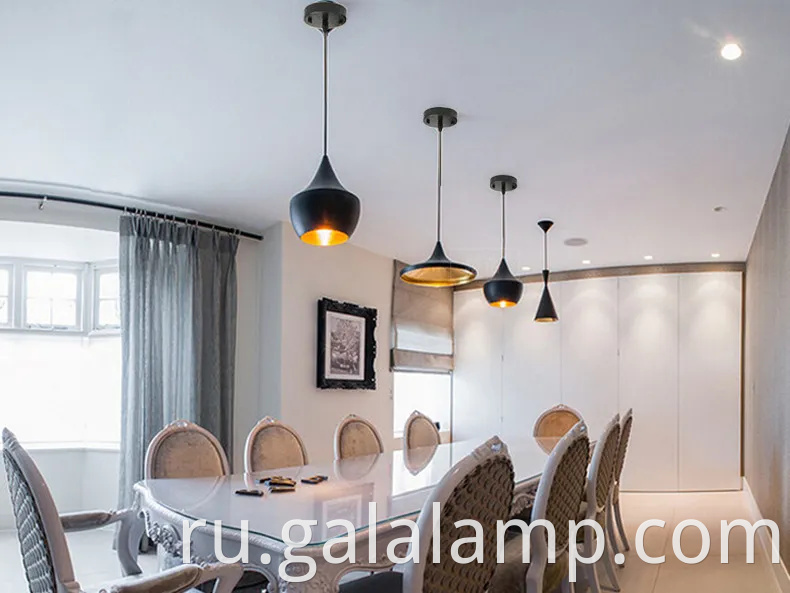 Черная подвесная люстра промышленного стиля для столовых